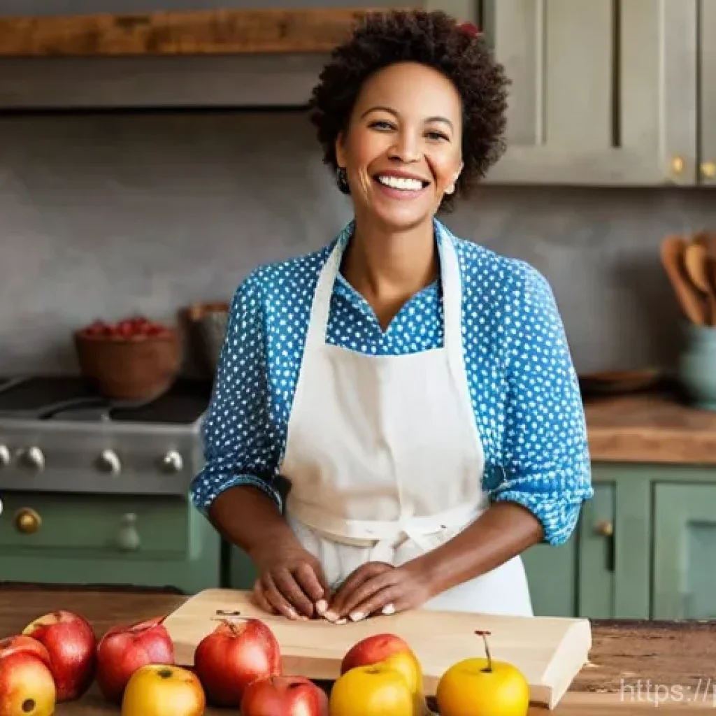 식품 건조법 전통과 현대의 결합 - **Prompt:** "A vibrant, cozy kitchen scene bathed in warm, natural light. A smiling woman in her lat...