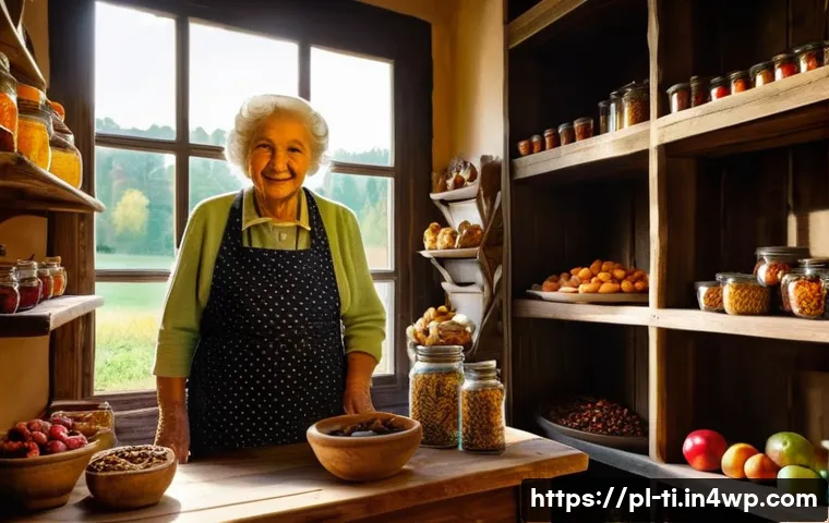 건조 식품 제조를 통해 배울 수 있는 교훈 - **"Grandma's Polish Pantry Delights"**
A heartwarming, realistic scene inside a traditional Poli...
