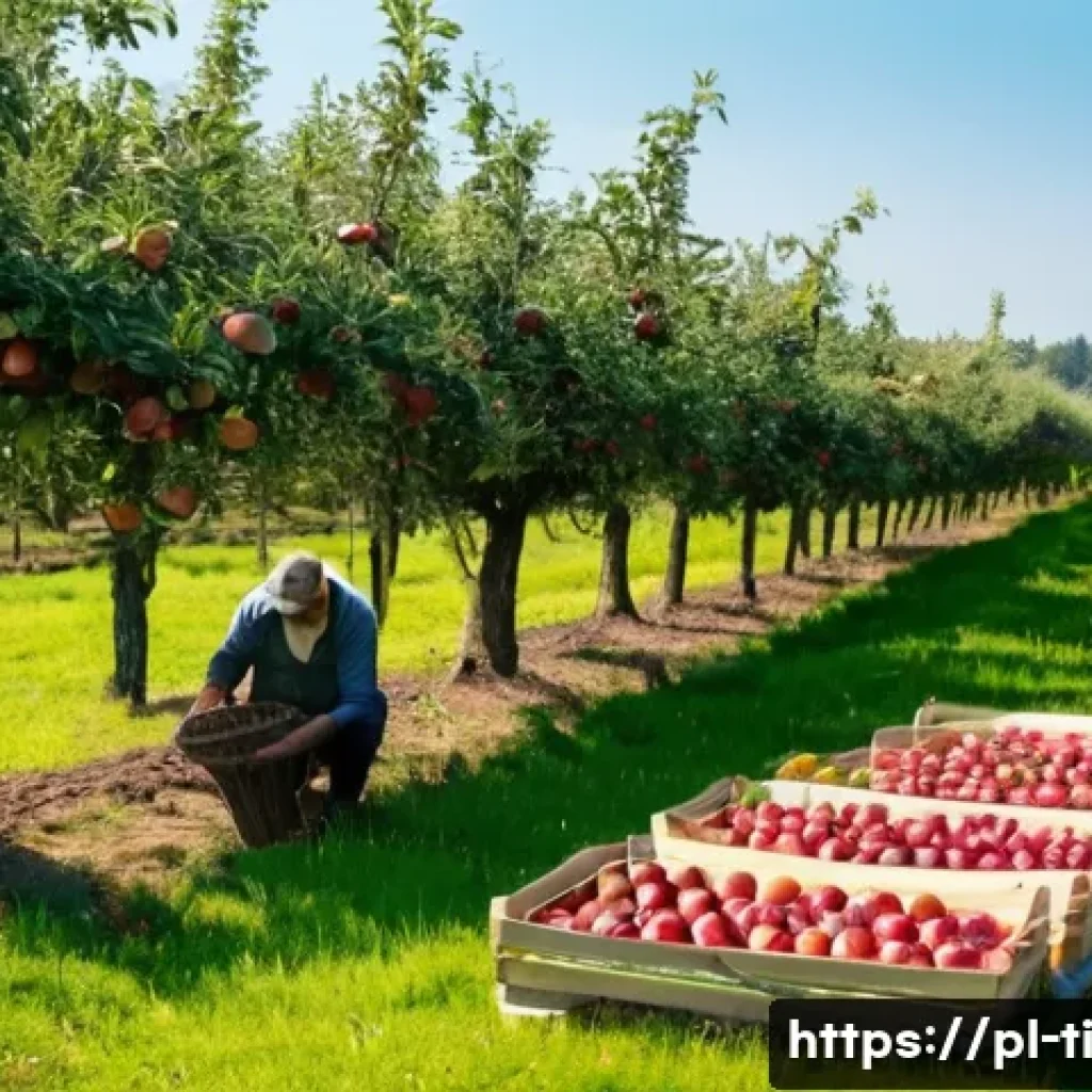 건조 식품 제조에 적합한 지역적 특성 - **Prompt:** A vibrant, sunny scene in a traditional Polish apple orchard in Sandomierszczyzna. A you...