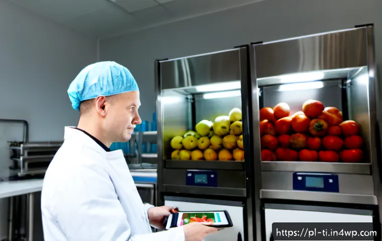 Home 17 건조 식품 제조를 위한 혁신적인 기술 소개 - Photorealistic modern food innovation laboratory in Poland, stainless-steel freeze-drying chamber wi...